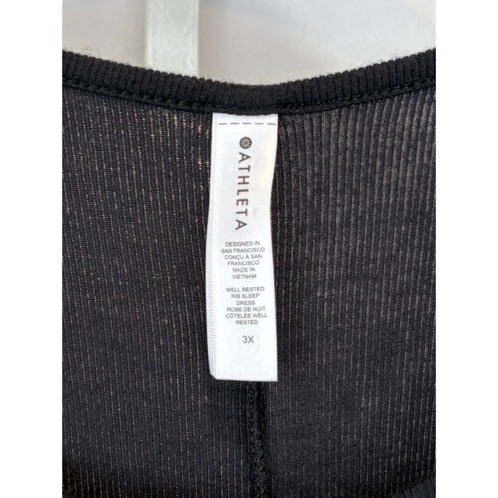 ATHLETA Well Rested Rib Sleep Dress Soft Stretch Modal Black Size 3X Plus - Picture 3 of 8